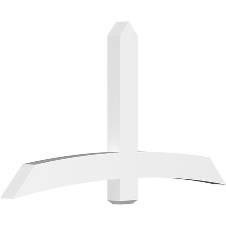 Ekena Millwork Bellingham Architectural Grade PVC Gable Bracket, 72"W x 39"H x 4"D x 6"F, 13/12 Pitch GBP072X39X0406BEL00